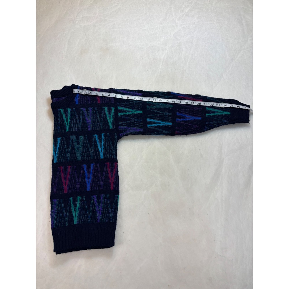Vintage Abstract Pattern‎ Knit Sweater Pullover Top Colorful - Picture 6 of 6